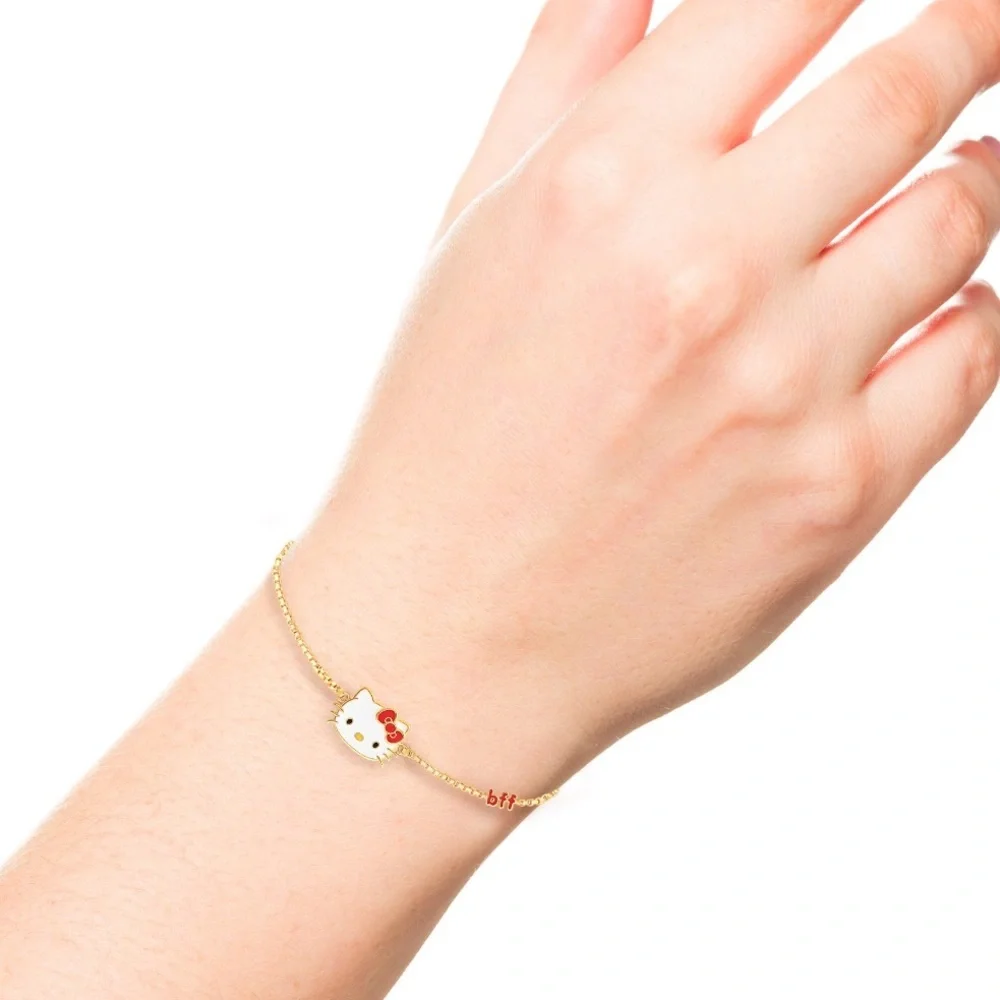 Hello Kitty BFF Gold and Red Charm Bracelets New